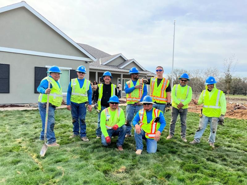 BrightView team members landscape military